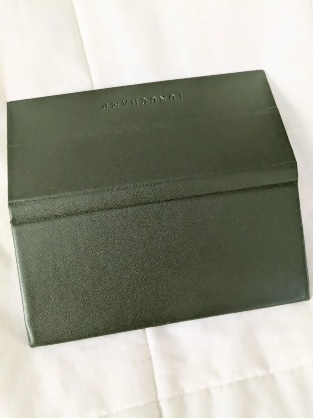 Longchamp Magnetic Trifold Eyewear Case for Sunglasses Eye Glasses Green NWOT
